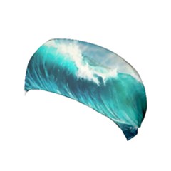 Waves Ocean Sea Tsunami Nautical Blue Yoga Headband