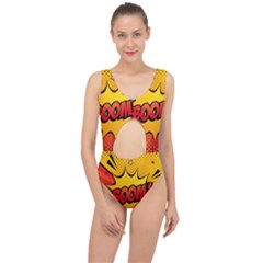 Explosion Boom Pop Art Style Center Cut Out Swimsuit