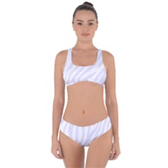 Grey Zebra Vibes Animal Print  Criss Cross Bikini Set by ConteMonfrey