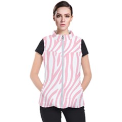 Pink Zebra Vibes Animal Print  Women s Puffer Vest by ConteMonfrey