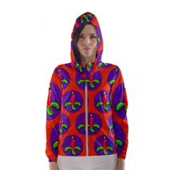 Christmas Candles Seamless Pattern Women s Hooded Windbreaker by Amaryn4rt