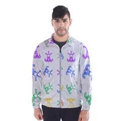 Rainbow Clown Pattern Men s Windbreaker by Amaryn4rt