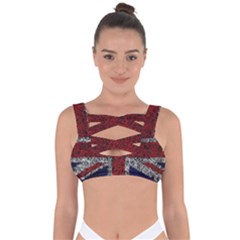 Union Jack Flag Uk Patriotic Bandaged Up Bikini Top by Celenk