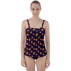 Oranges Twist Front Tankini Set by SychEva