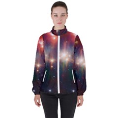 Astrology Astronomical Cluster Galaxy Nebula Women s High Neck Windbreaker by Jancukart