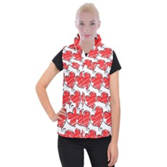 Seamless-heart-red Women s Button Up Vest by nateshop