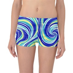 Pattern Design Swirl Watercolor Art Boyleg Bikini Bottoms