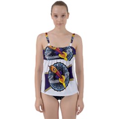 Rocket Space Clipart Illustrator Twist Front Tankini Set by Salman4z