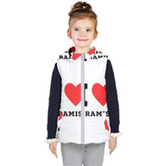 I Love Tiramisu Kids  Hooded Puffer Vest by ilovewhateva