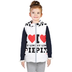 I Love Key Lime Pie Kids  Hooded Puffer Vest by ilovewhateva