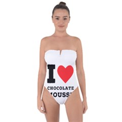 I Love Chocolate Mousse Tie Back One Piece Swimsuit by ilovewhateva