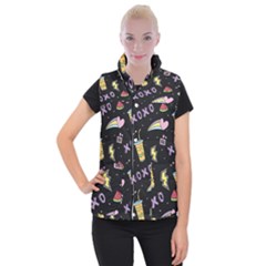 Cute-girl-things-seamless-background Women s Button Up Vest by Salman4z