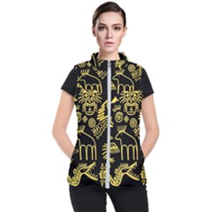 Golden-indian-traditional-signs-symbols Women s Puffer Vest by Salman4z