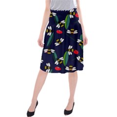 Art Floral Design Pattern Floral Pattern Midi Beach Skirt