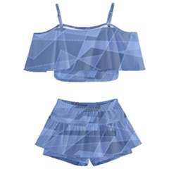 Lines Shapes Pattern Web Creative Kids  Off Shoulder Skirt Bikini by danenraven