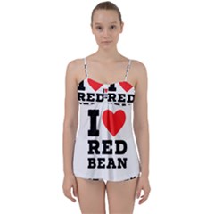 I Love Red Bean Babydoll Tankini Set