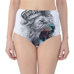 Lion King Head Classic High-waist Bikini Bottoms by Mog4mog4