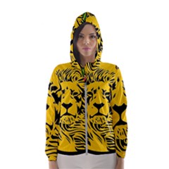 Lion Head Africa Rasta Women s Hooded Windbreaker by Mog4mog4