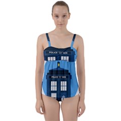 Doctor Who Tardis Twist Front Tankini Set by Mog4mog4