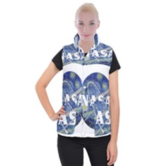 Vincent Van Gogh Starry Night Art Painting Planet Galaxy Women s Button Up Vest by Mog4mog4