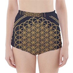 Horizon Sempiternal Bring Abstract Pattern High-waisted Bikini Bottoms by Bakwanart