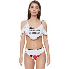 I Love Passion Fruit Ruffle Edge Tie Up Bikini Set	 by ilovewhateva