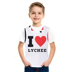 I Love Lychee  Kids  Basketball Tank Top