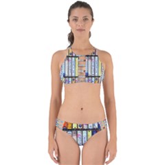 Cassette Tape Music Vintage 1980s 70s Perfectly Cut Out Bikini Set by 99art