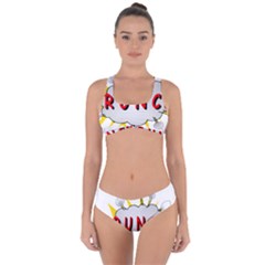 Comic-noise-paleness-explosion Criss Cross Bikini Set by 99art