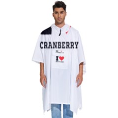 I Love Cranberry Men s Hooded Rain Ponchos by ilovewhateva