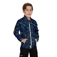 Colorful Abstract Pattern Creative Colorful Line Linear Background Kids  Windbreaker by B30l