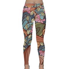 Multicolored Flower Decor Flowers Patterns Leaves Colorful Classic Yoga Leggings