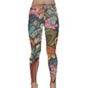 Multicolored Flower Decor Flowers Patterns Leaves Colorful Classic Yoga Leggings View1