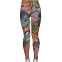Multicolored Flower Decor Flowers Patterns Leaves Colorful Classic Yoga Leggings View2