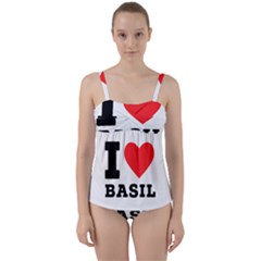 I Love Basil Twist Front Tankini Set by ilovewhateva