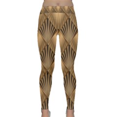 Brown Abstract Background Texture Pattern Seamless Classic Yoga Leggings