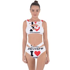 I Love Strawberry Juice Bandaged Up Bikini Set  by ilovewhateva