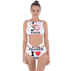 I Love Peach Juice Bandaged Up Bikini Set  by ilovewhateva