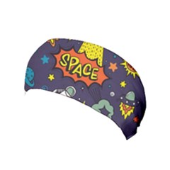 Vector Flat Space Design Background With Text Yoga Headband by Wav3s