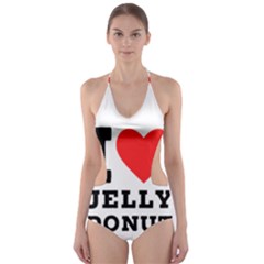 I Love Jelly Donut Cut-out One Piece Swimsuit by ilovewhateva