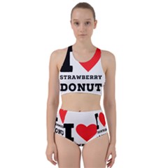 I Love Strawberry Donut Racer Back Bikini Set by ilovewhateva