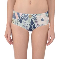 Flower Floral Pastel Mid-waist Bikini Bottoms by Vaneshop