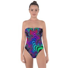 Abstract Piece Color Tie Back One Piece Swimsuit by Vaneshop