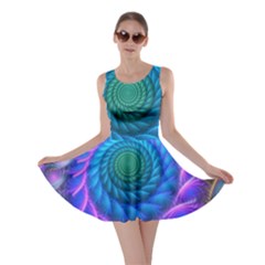 Peacock Feather Fractal Skater Dress