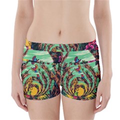 Monkey Tiger Bird Parrot Forest Jungle Style Boyleg Bikini Wrap Bottoms by Grandong