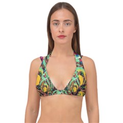 Monkey Tiger Bird Parrot Forest Jungle Style Double Strap Halter Bikini Top by Grandong
