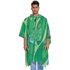 Golf Course Par Golf Course Green Men s Hooded Rain Ponchos by Cowasu