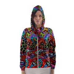 Vector Art Pattern - Women s Hooded Windbreaker by Amaryn4rt