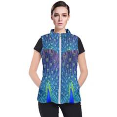 Amazing Peacock Women s Puffer Vest by Simbadda