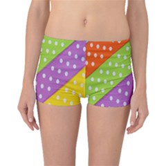 Colorful Easter Ribbon Background Boyleg Bikini Bottoms by Simbadda